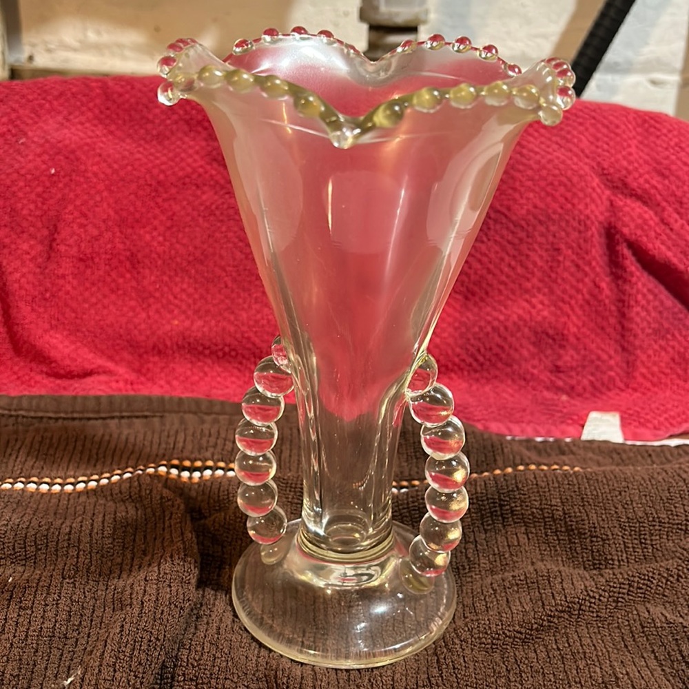 8” Candlewick Trumpet Vase